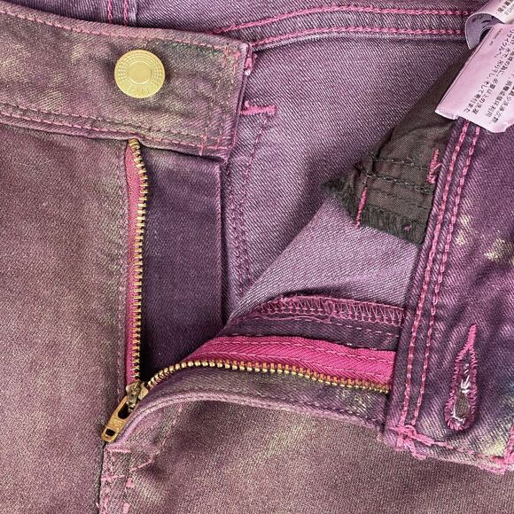 Levi's Legging Jeans Women’s 31 Purple Gold Glitter Mid-Rise Zip Closure - Picture 8 of 16